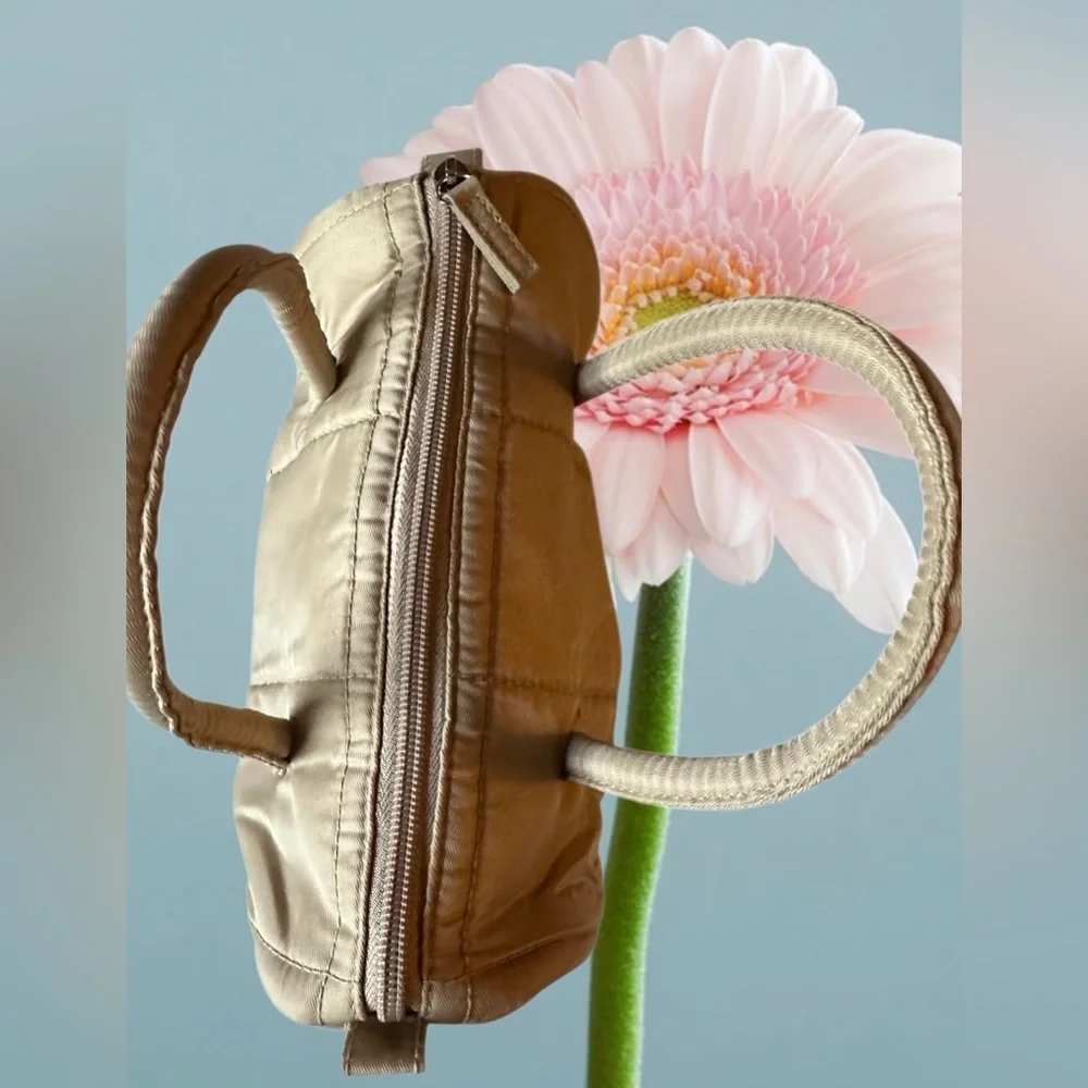 Shiseido Tan Quilted Cosmetic Case
